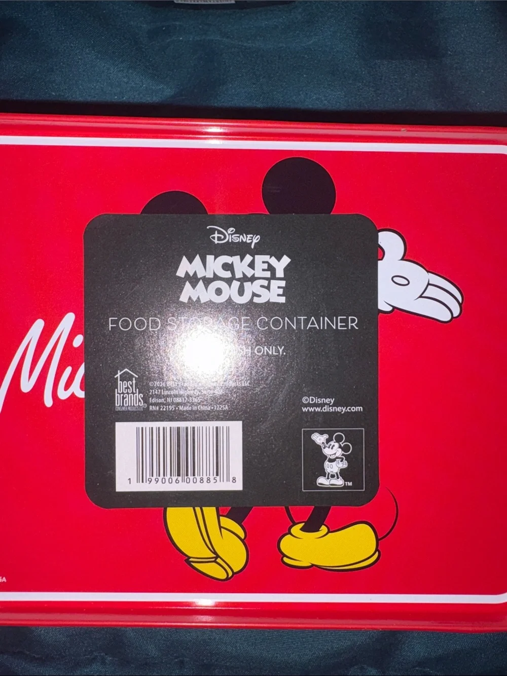 Disney Mickey Red Snack Tin & Food Storage Containers, & Minnie Timer